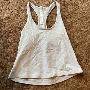 Lululemon size 6, light blue cropped tank.